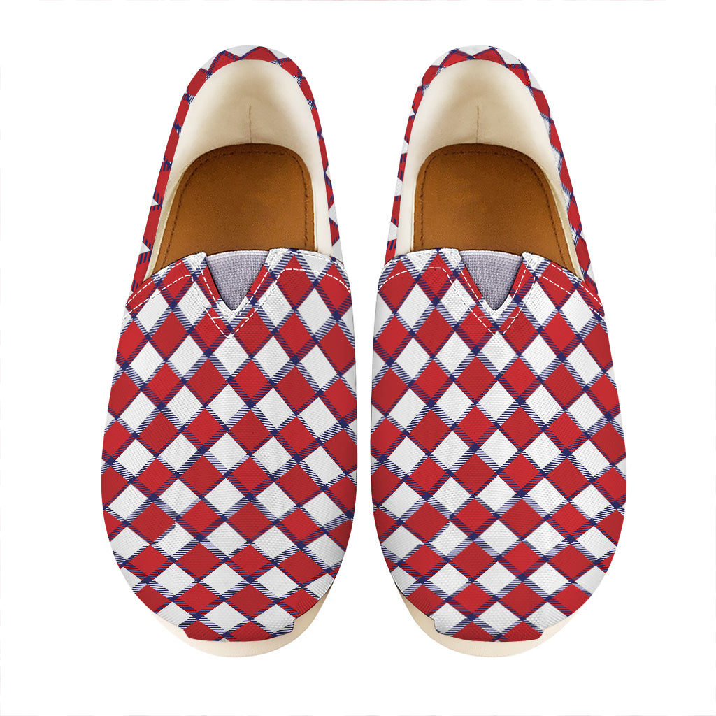 Fourth of July American Plaid Print Casual Shoes