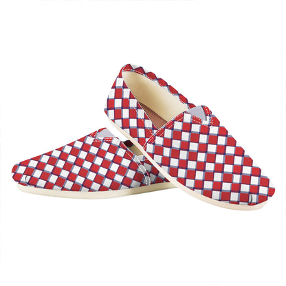 Fourth of July American Plaid Print Casual Shoes