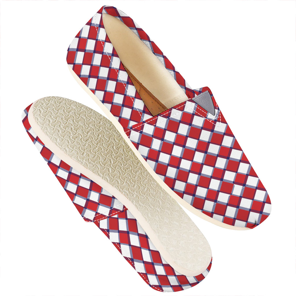 Fourth of July American Plaid Print Casual Shoes