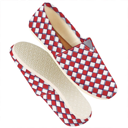 Fourth of July American Plaid Print Casual Shoes