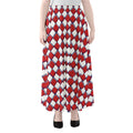 Fourth of July American Plaid Print Chiffon Maxi Skirt