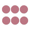Fourth of July American Plaid Print Coaster Set