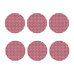 Fourth of July American Plaid Print Coaster Set