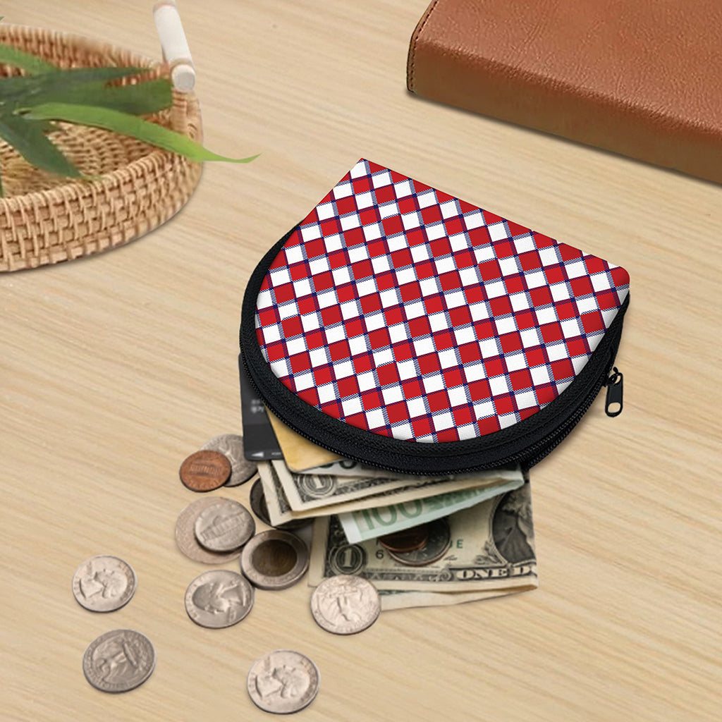Fourth of July American Plaid Print Coin Purse