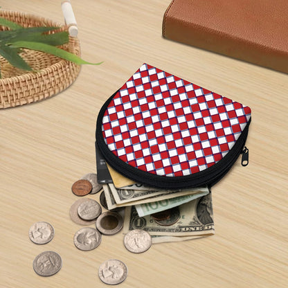 Fourth of July American Plaid Print Coin Purse