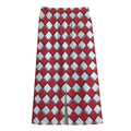 Fourth of July American Plaid Print Cotton Front Slit Maxi Skirt