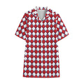 Fourth of July American Plaid Print Cotton Hawaiian Shirt
