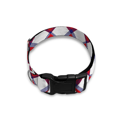 Fourth of July American Plaid Print Dog Collar