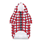 Fourth of July American Plaid Print Dog Zip Up Hoodie