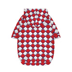 Fourth of July American Plaid Print Dog Zip Up Hoodie