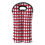 Fourth of July American Plaid Print Double Neoprene Wine Tote