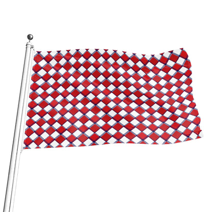 Fourth of July American Plaid Print Flag