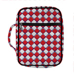 Fourth of July American Plaid Print Front Pocket Bible Bag