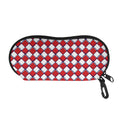 Fourth of July American Plaid Print Glasses Case