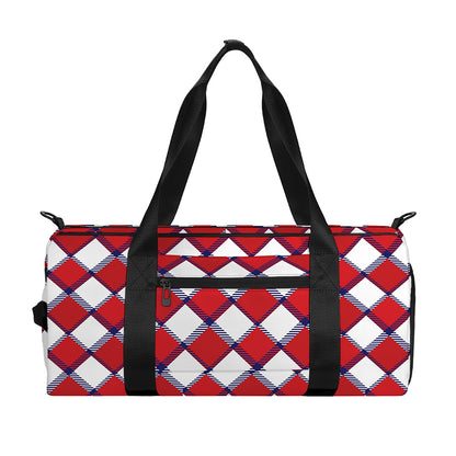 Fourth of July American Plaid Print Gym Bag