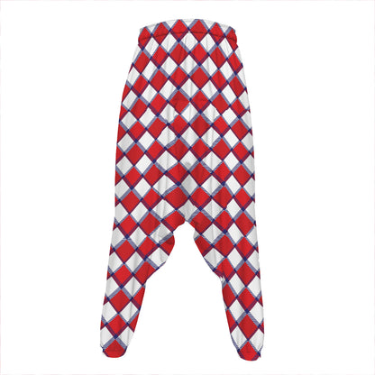 Fourth of July American Plaid Print Hammer Pants