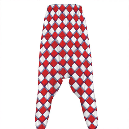 Fourth of July American Plaid Print Hammer Pants