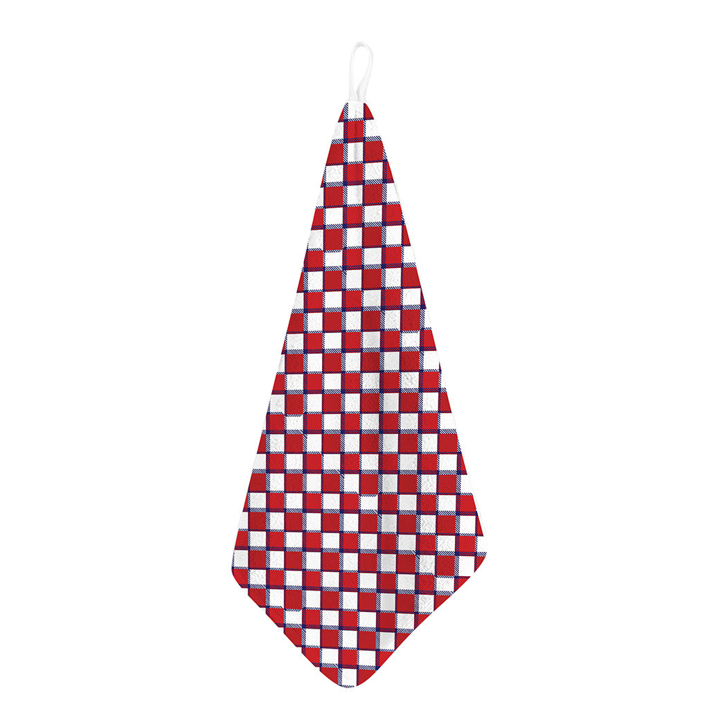 Fourth of July American Plaid Print Hand Towel