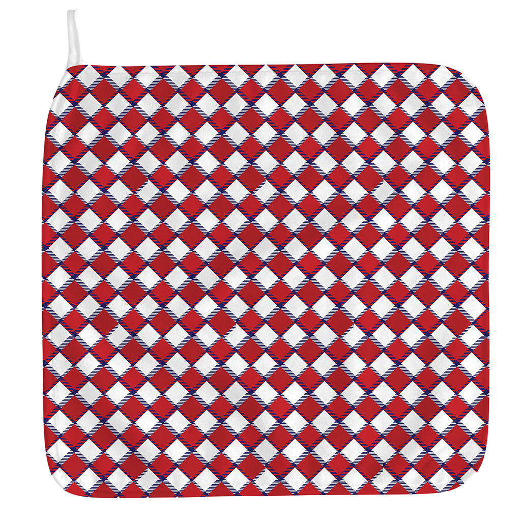 Fourth of July American Plaid Print Hand Towel