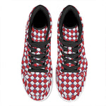 Fourth of July American Plaid Print High Top Leather Sneakers
