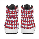 Fourth of July American Plaid Print High Top Leather Sneakers