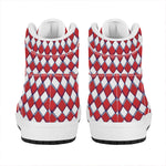 Fourth of July American Plaid Print High Top Leather Sneakers