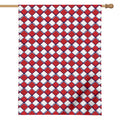 Fourth of July American Plaid Print House Flag