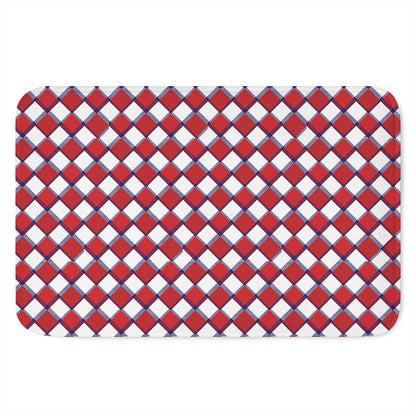 Fourth of July American Plaid Print Indoor Door Mat
