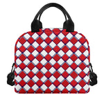 Fourth of July American Plaid Print Insulated Lunch Bag