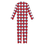 Fourth of July American Plaid Print Jumpsuit