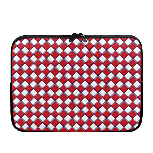 Fourth of July American Plaid Print Laptop Sleeve