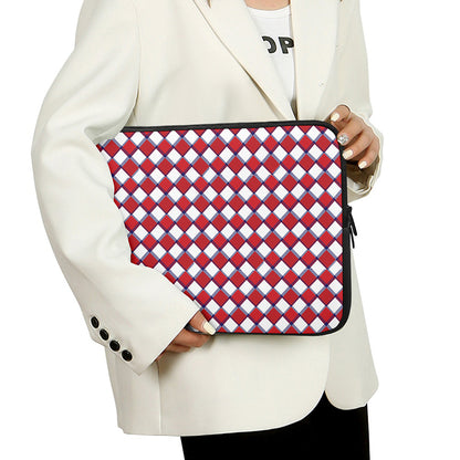 Fourth of July American Plaid Print Laptop Sleeve