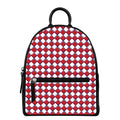 Fourth of July American Plaid Print Leather Backpack