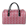 Fourth of July American Plaid Print Leather Duffel Bag