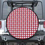 Fourth of July American Plaid Print Leather Spare Tire Cover