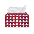 Fourth of July American Plaid Print Leather Tissue Box Cover