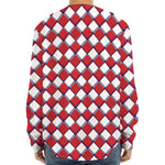 Fourth of July American Plaid Print Long Sleeve Baseball Jersey