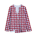 Fourth of July American Plaid Print Long Sleeve Short Coat