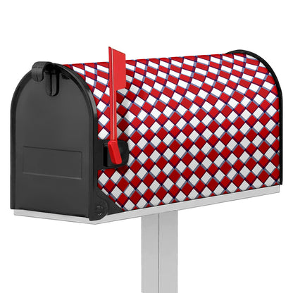 Fourth of July American Plaid Print Mailbox Cover