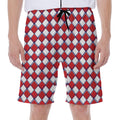 Fourth of July American Plaid Print Men's Beach Shorts