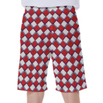 Fourth of July American Plaid Print Men's Beach Shorts