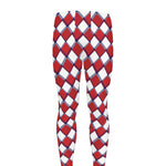 Fourth of July American Plaid Print Men's leggings