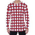 Fourth of July American Plaid Print Men's Long Sleeve T-Shirt