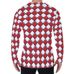 Fourth of July American Plaid Print Men's Long Sleeve T-Shirt