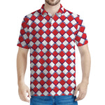 Fourth of July American Plaid Print Men's Polo Shirt