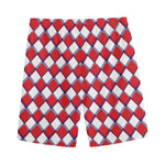 Fourth of July American Plaid Print Men's Sports Shorts