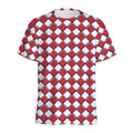 Fourth of July American Plaid Print Men's Athletic T-Shirt