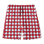 Fourth of July American Plaid Print Men's Swim Trunks