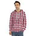 Fourth of July American Plaid Print Men's Velvet Pullover Hoodie