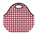 Fourth of July American Plaid Print Neoprene Lunch Bag